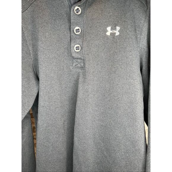 Under armour | mens black quart button up sweater as is - Picture 9 of 10